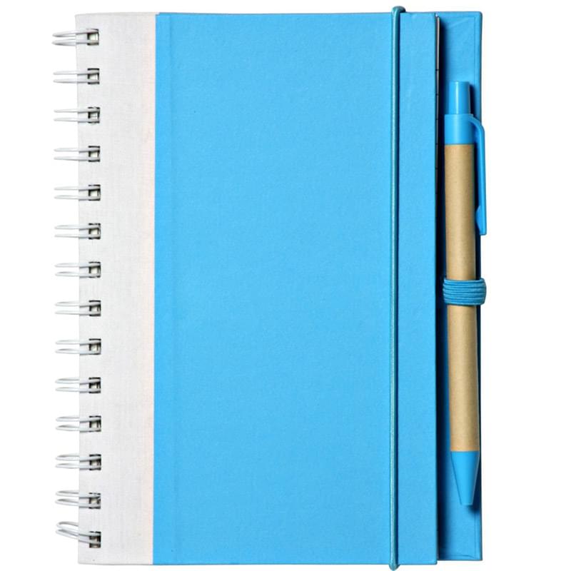 Recyclable Spiral Notebook w/ Pen Two-Tone ECO Notebooks