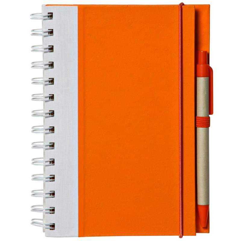 Recyclable Spiral Notebook w/ Pen Two-Tone ECO Notebooks