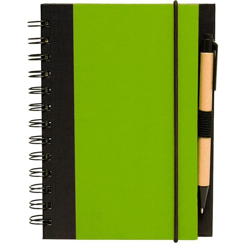 5 x 7 in Eco Friendly Spiral Notebook with Pen