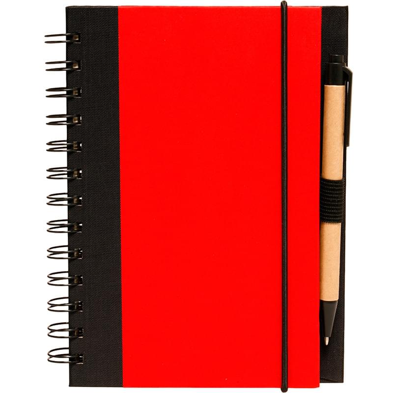 5 x 7 in Eco Friendly Spiral Notebook with Pen