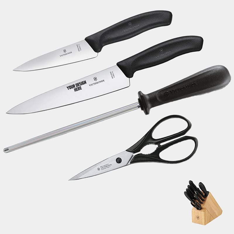 Victorinox® - Swiss Army German Made 10-Piece Block Kitchen Knife Set