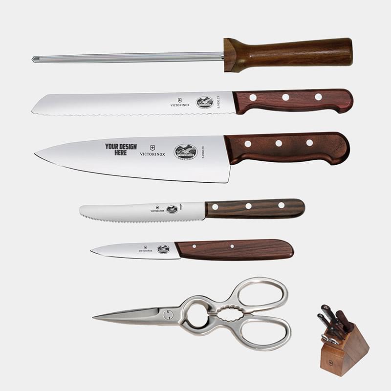 Victorinox® - Swiss Army German Made 7-Piece Wood Block Knife Set