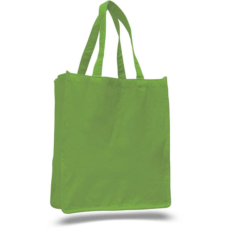 LARGE BOOK COTTON CANVAS TOTE BAG W/ REINFORCED SIDES 14"W X 17"H X 7"G