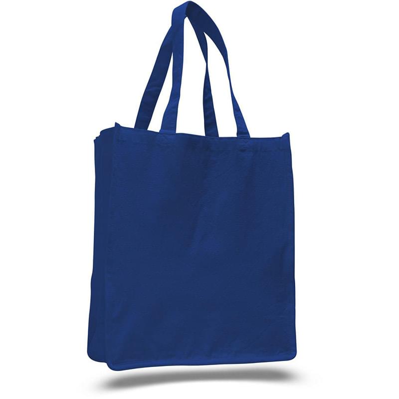 LARGE BOOK COTTON CANVAS TOTE BAG W/ REINFORCED SIDES 14"W X 17"H X 7"G