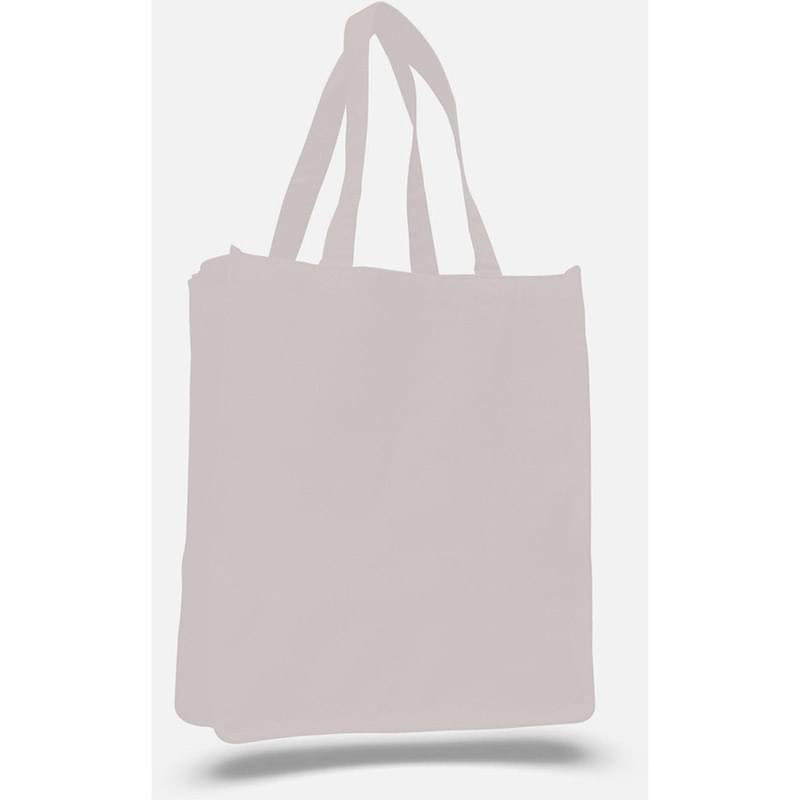 LARGE BOOK COTTON CANVAS TOTE BAG W/ REINFORCED SIDES 14"W X 17"H X 7"G