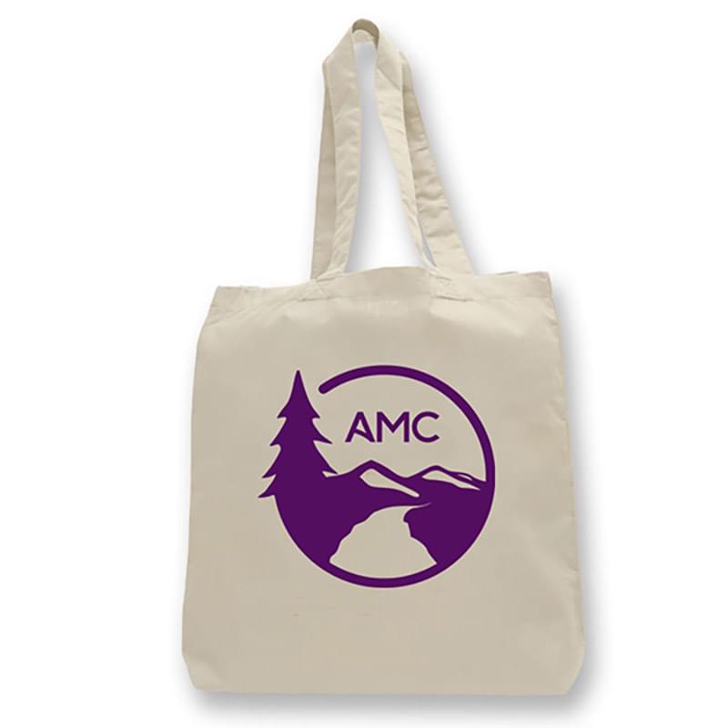 CONVENTION COTTON CANVAS TOTE BAG W/ GUSSET NATURAL ORGANIC 6 OZ.