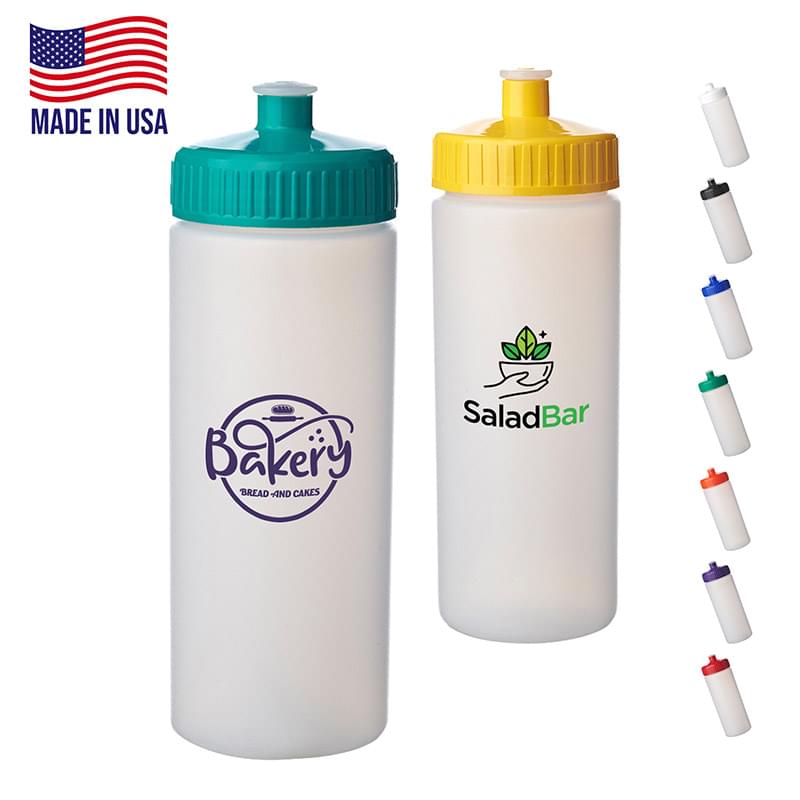 20 oz USA Made Frosted Sport Plastic Water Bottles
