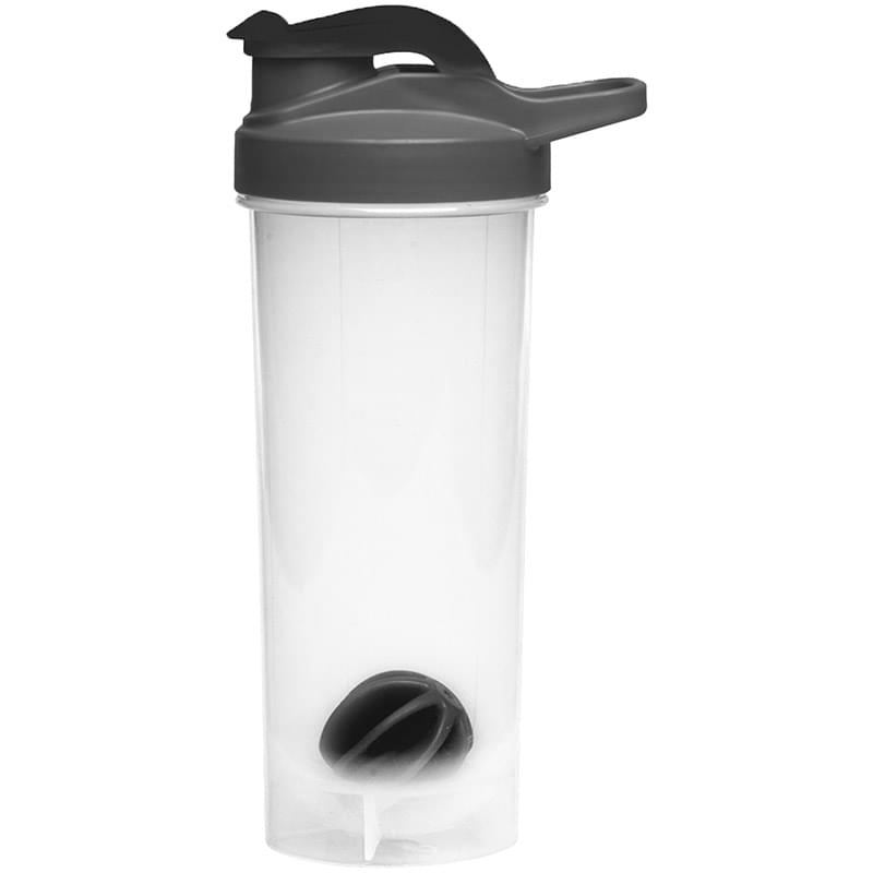 Gym Water Bottles - 24 oz. Shaker Bottle w/ Mixer & Handle