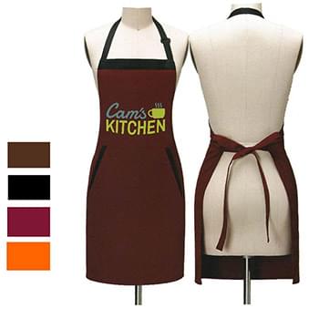 12 oz. Woven knitted Two-tone Kitchen Aprons w/ 2 Pockets