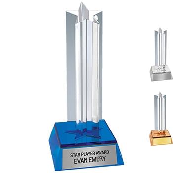 6.75" Blue Brilliance Column Acrylic Star Award