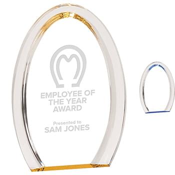8" Radiant Halo Oval Acrylic Award