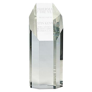 Clear Crystal Octagon Tower Award
