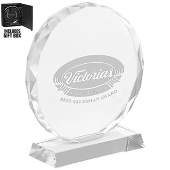 Round Edge Branded Crystal Glass Awards