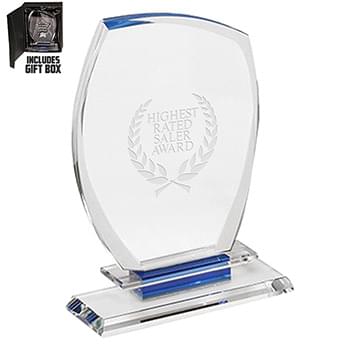 Blue Accent Crystal Glass Awards