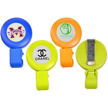 Frosted Round Badge Reel w/ Plastic Clip