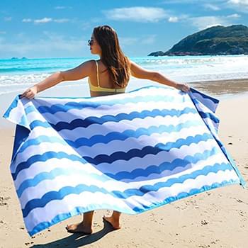 40"x 75" Sublimated Microfiber Terry Beach Towel