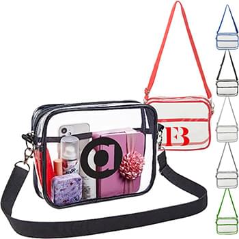 Clear PVC Transparent Crossbody Shoulder Messenger Bag