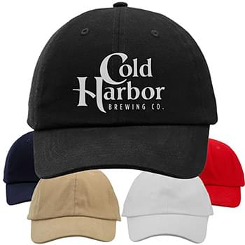 6 Panel Brushed Cotton Unconstructed Caps