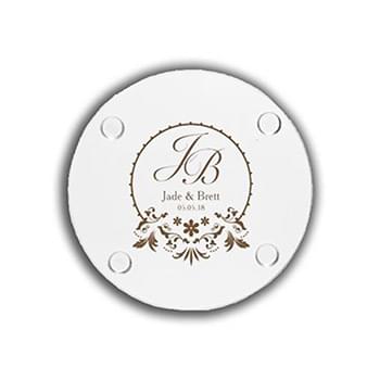 4" Round Glass Coasters w/ Custom Imprint Clear Coaster