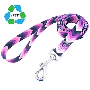 1"W x 72"L rPET Eco-friendly Sublimation Pet Leash w/ Metal Carabiner