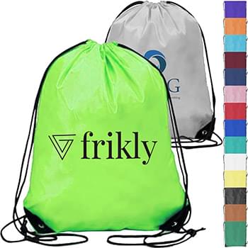 Football Shape Fabric Drawstring w/ Reinforced Corner