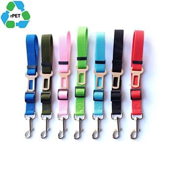 1"W x 24"L rPET Eco-friendly Adjustable Pet Safety Seatbelt Leash