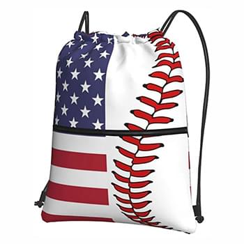 Premium Sublimated Drawstring Cinch Up w/ Zipper Pocket Backpack (14" x 17")