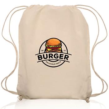 Natural Bags Lightweight Cotton Drawstring Backpacks