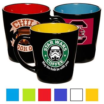 Two-Tone Ceramic Coffee Mugs 12 oz. Classic Latte Mug
