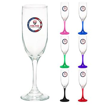 6.25 oz Premiere Flutes Glasses W/ Custom Logo