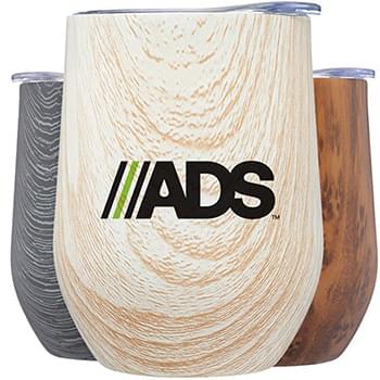 11 oz. Naturalesa Vacuum W/ Wood Pattern Stemless Glass