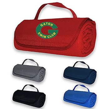 Roll Up Picnic Blanket w/ Easy carry handle 47" X 53"