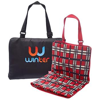 Fleece Picnic Blankets w/ Zipped tote bag 53"L x 47.25"W