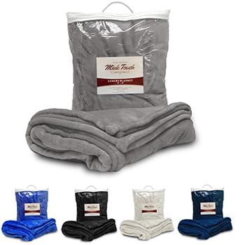 Embroidered Thick 300G Mink Touch Luxury Blankets, 60" X 72"