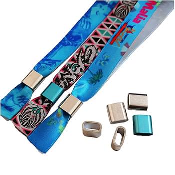 1/2" Sublimated Ribbon Fabric w/ Aluminum Lock Reusable Event Wristbands