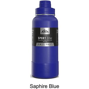 32 oz Hydrapeak® Stainless Steel Insulated Sport Water Bottle w/ Chug Lid