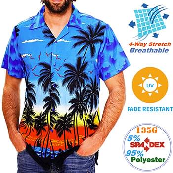 135G Light 4-Way Stretch Unisex UV resistant Hawaiian Shirts