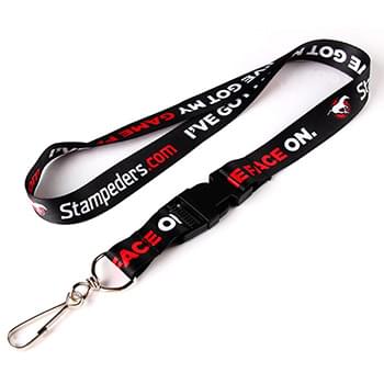 1/2" Sublimated Lanyard w/ Buckle Release Badge Holder