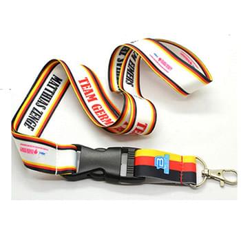 5/8" Sublimated Lanyard w/ Buckle Release Badge Holder