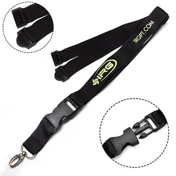 1/2" Polyester Lanyards w/ Buckle Release and Safety Break