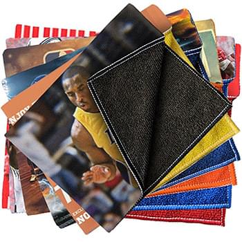 15" x 18" Sublimated Color Back Microfiber Rally Towel