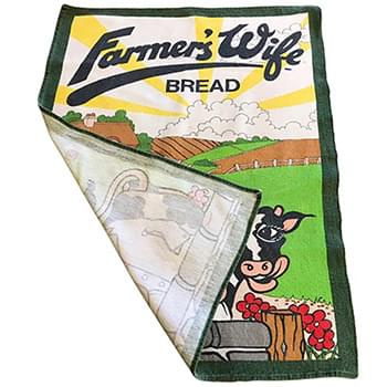 16" x 26" Sublimated Hemmed Flat Woven Tea Towel