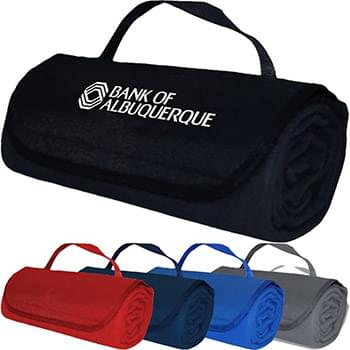 47"x53" Custom Embroidered Fleece Roll-Up Blanket