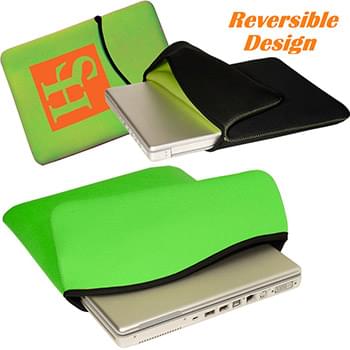 Reversible Neoprene Laptop Sleeve w/ Custom Imprint 15"x 11"