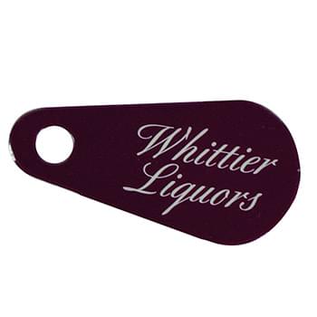 3/4"W x 2 1/2"H Mini Teardrop Key Tag