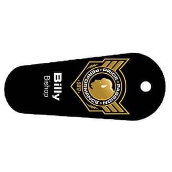 2.5"W x 1"H Reversed Teardrop Key Tag