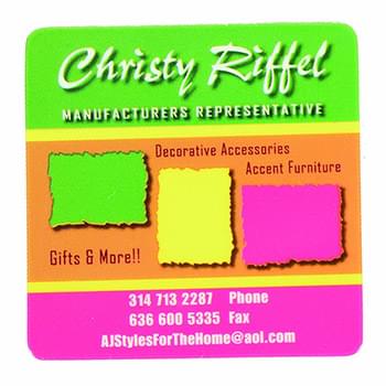 2 1/8"W x 2 1/8"H  Square Card