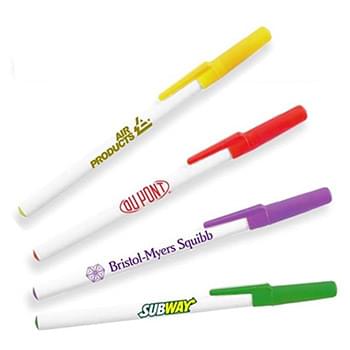Promotional Ballpoint Pen w/ Colored cap & Accent Pens