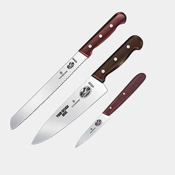 Victorinox® - Swiss Army German Made 3-Piece Wood Knife Set