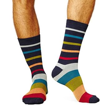 Below the calf knitted business crew socks, 168 needle